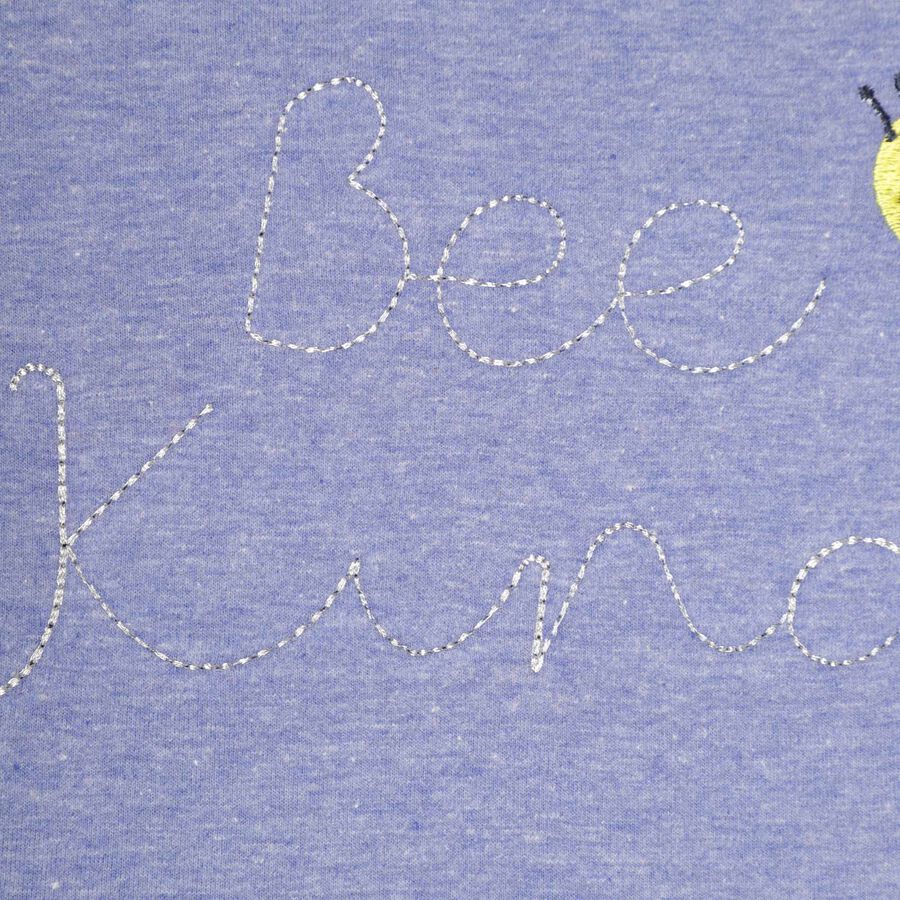 Infants Cotton T-Shirt, Melange Blue, large image number null