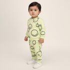 Infants' Light Green Round Neck Cartoon Printed Baba Suit, Light Green, small image number null
