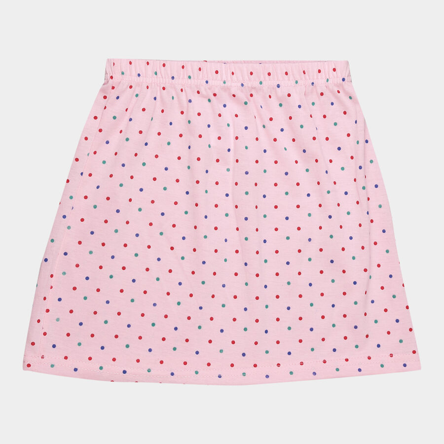 Girls Printed Pull Ups Skirt, Light Pink, large image number null