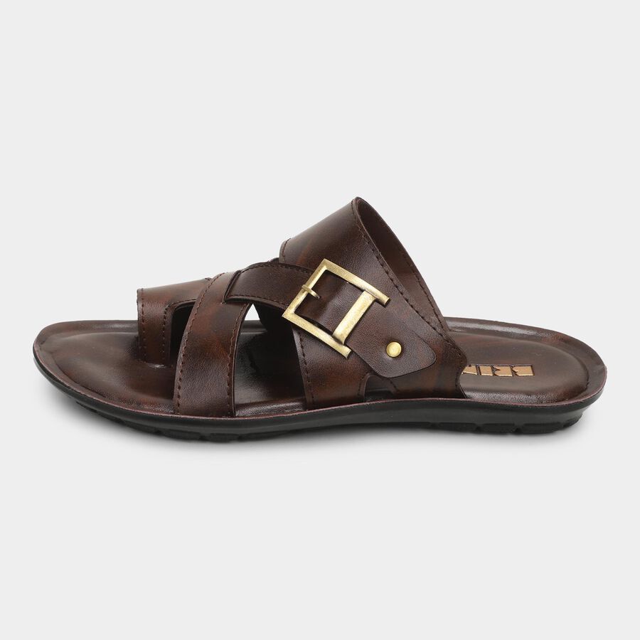 Men's Sandal, भूरा, large image number null
