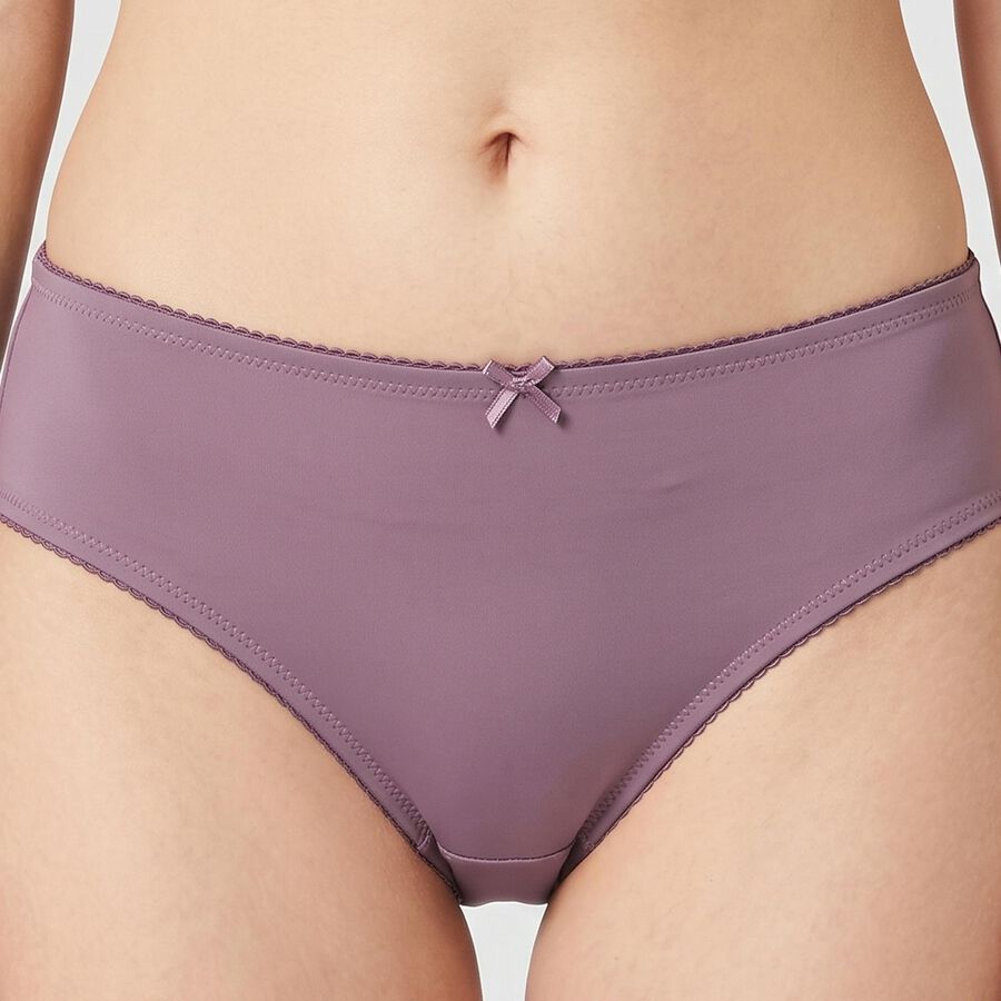 Women's Purple Regular Fit Solid Panty, Purple, large
