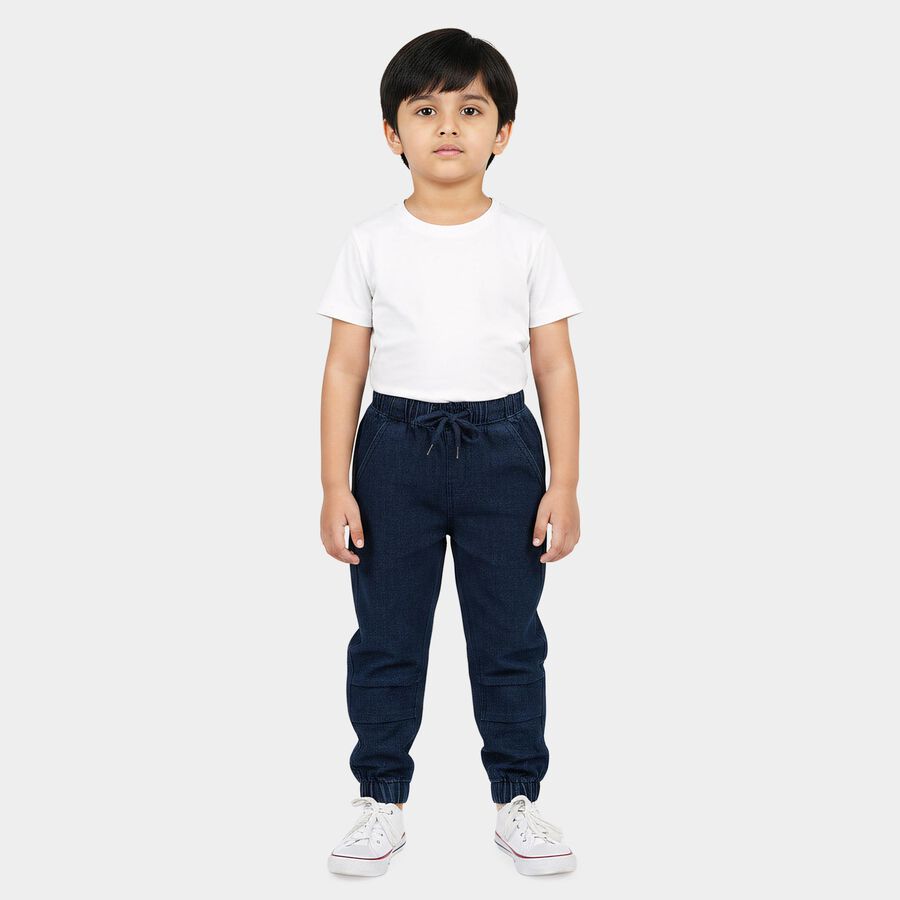 Boys Blue Regular Fit Classic Jeans, Dark Blue, large