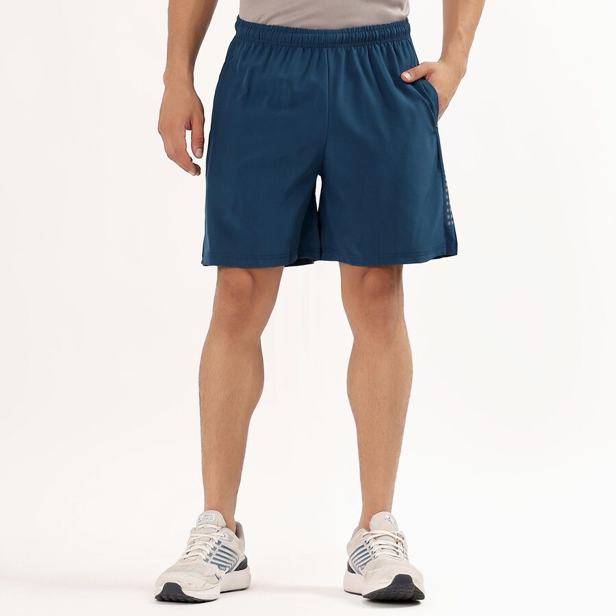 Men's Muted Blue Regular Fit Active Bermuda Shorts, Teal Blue, large image number null