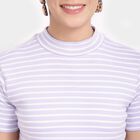 Stripes Cropped Top, Lilac, small image number null
