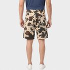 Men's Off White Regular Fit Printed Bermuda Shorts, ऑफ व्हाइट, small