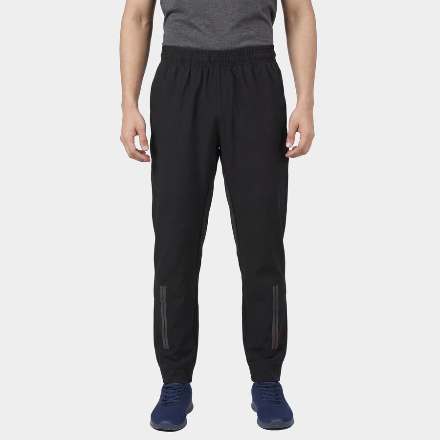 Men's Grey Regular Fit Track Pants, गहरा ग्रे, large