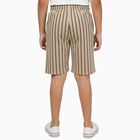 Boys' Muted Charcoal Gray Cotton Blend Casual Fit Bermuda Shorts, गहरा पीला, small