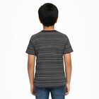 Boys Black Crew Neck Casual Half Sleeve T-Shirt, काला, small image number null