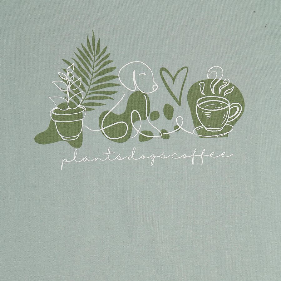 Girls' T-Shirt, हल्का हरा, large image number null