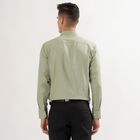 Men's Muted Sage Green Slim Fit Formal Shirt, गहरा हरा, small image number null