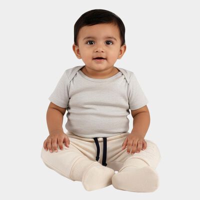 Infants Soft Cream Cotton Blend Embossed Pyjama