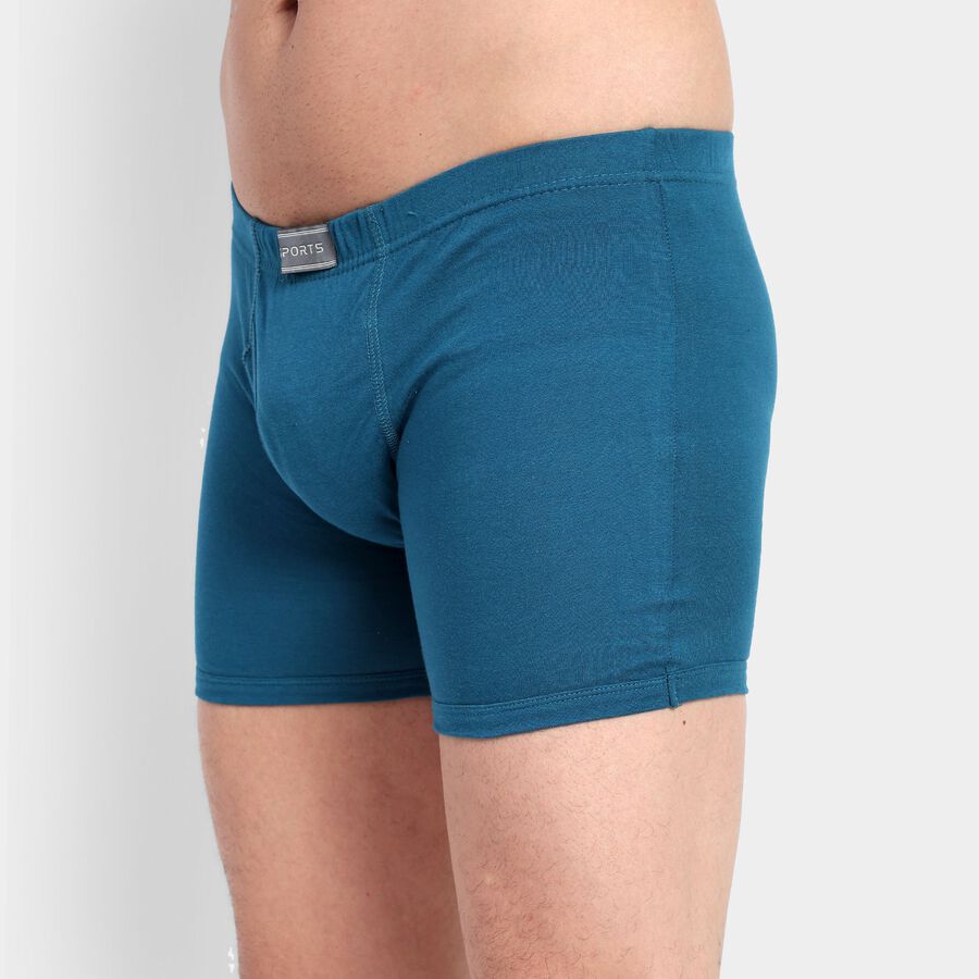 Men's 100% Cotton Trunks, Teal Blue, large image number null