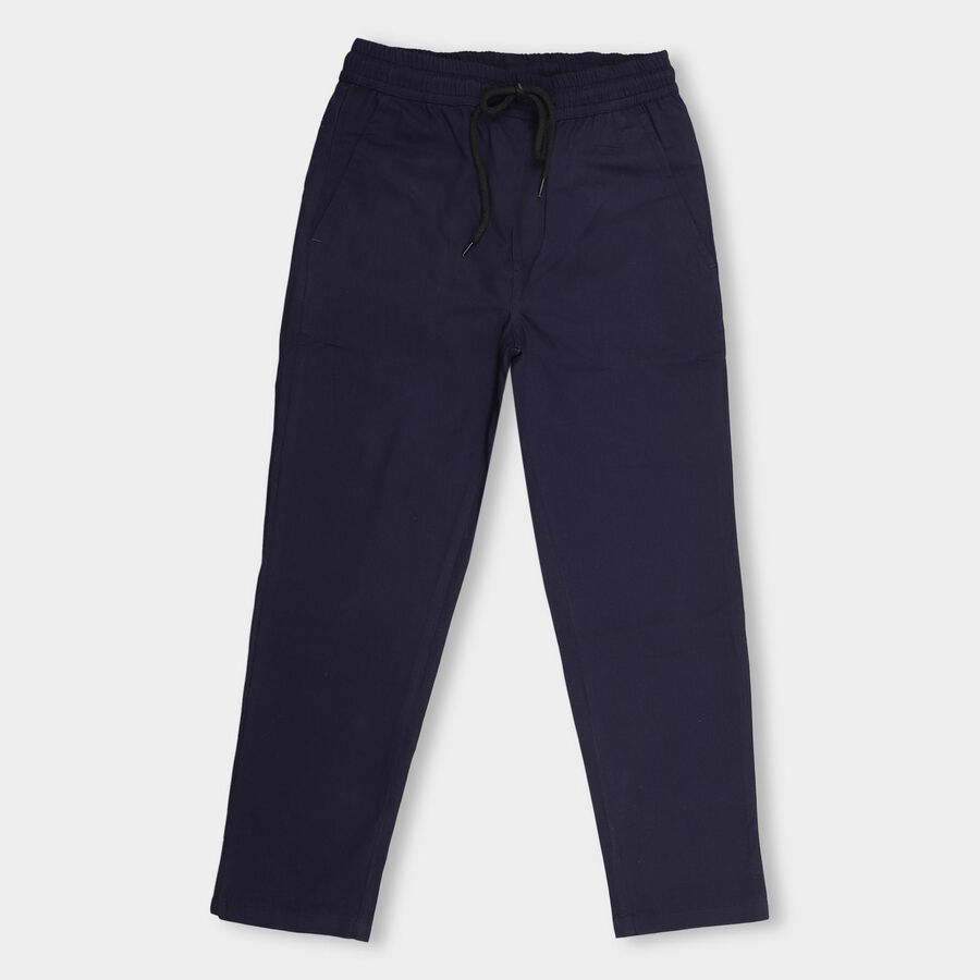 Boys' 100% Cotton Jogger Trouser , Navy Blue, large image number null