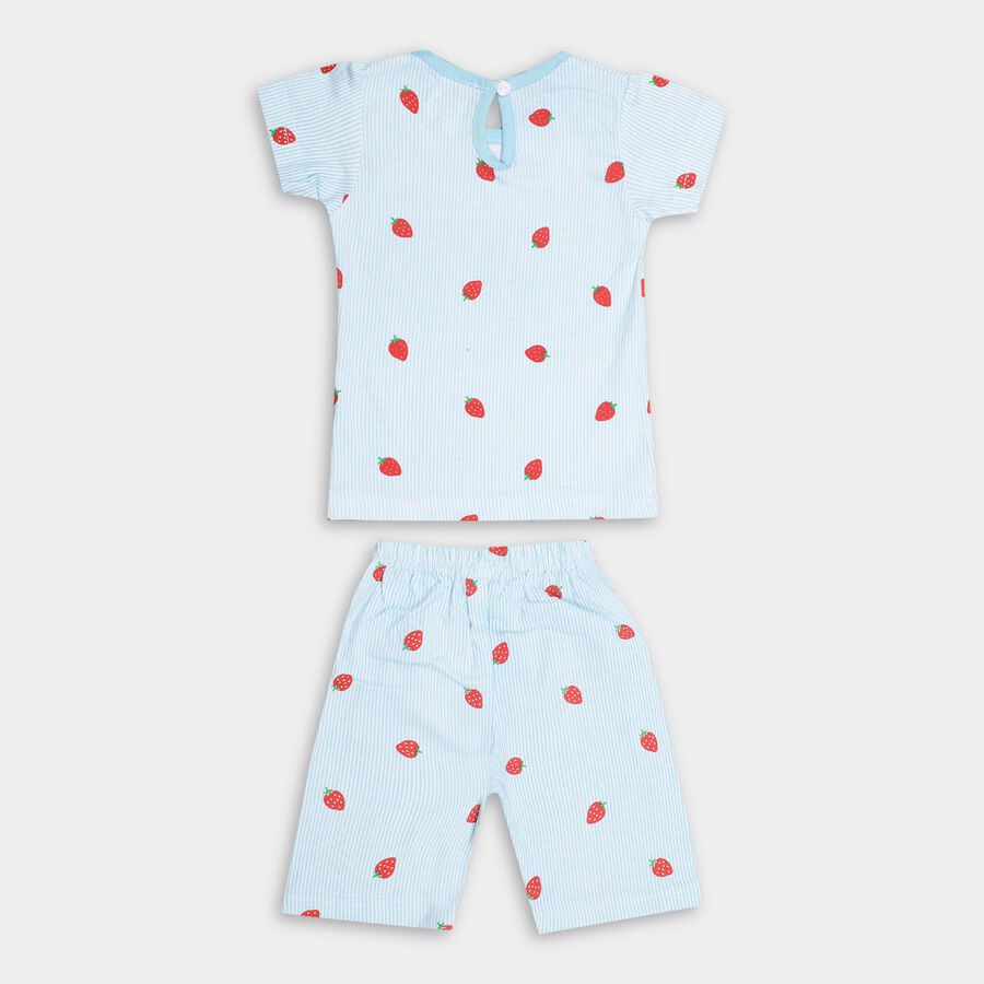 Infants' 100% Cotton Capri Set, Light Blue, large