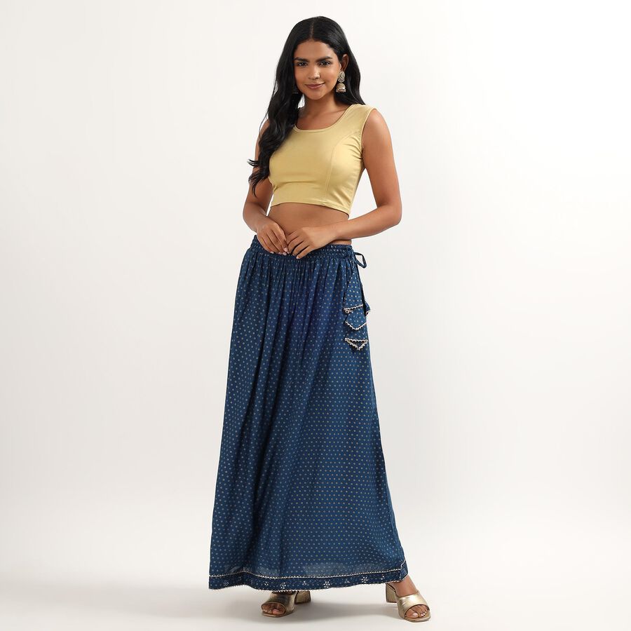 Ladies' Lehenga Skirt, Teal Blue, large image number null