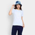 Ladies' Round Neck T-Shirt, हल्का नीला, small image number null