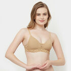 Half Lace Padded Bra, Peach, small image number null