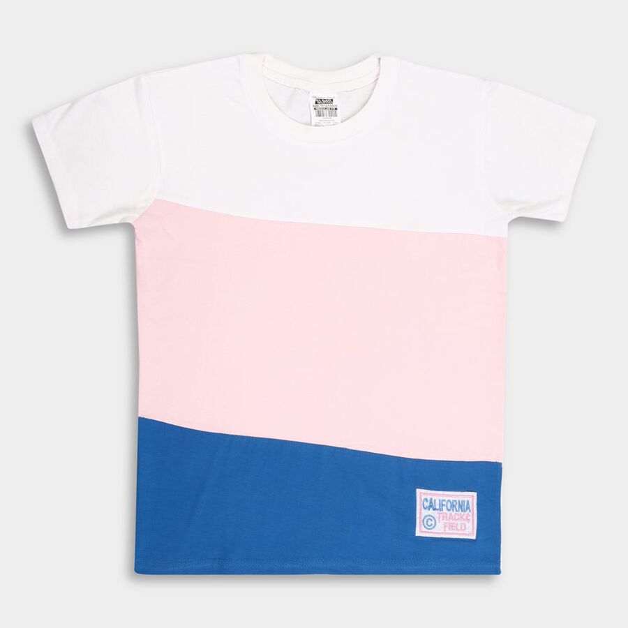 Boys' Cotton T-Shirt, Light Blue, large image number null