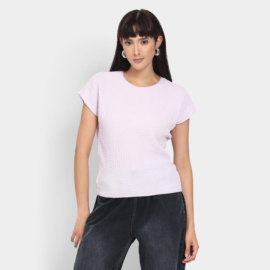 Ladies'  Crop  Top, लाइलेक, large image number null