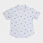 Infants Cotton Printed Shirt, Light Blue, small image number null