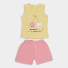 Infant Girls' 100% Cotton Short Set , Yellow, small image number null