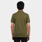 Boys Olive Green Round Neck Casual T-Shirt, ओलिव, small