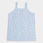 Girls' 100% Cotton Vest, हल्का नीला, small image number null