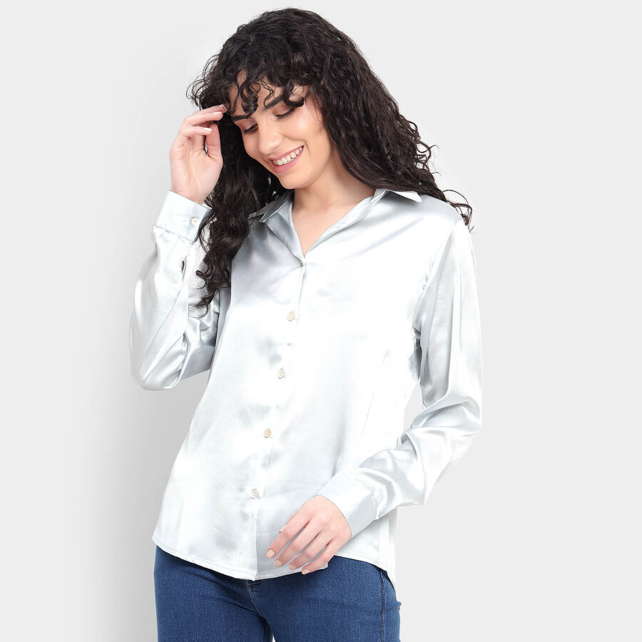 Solid Shirt, Light Grey, large image number null