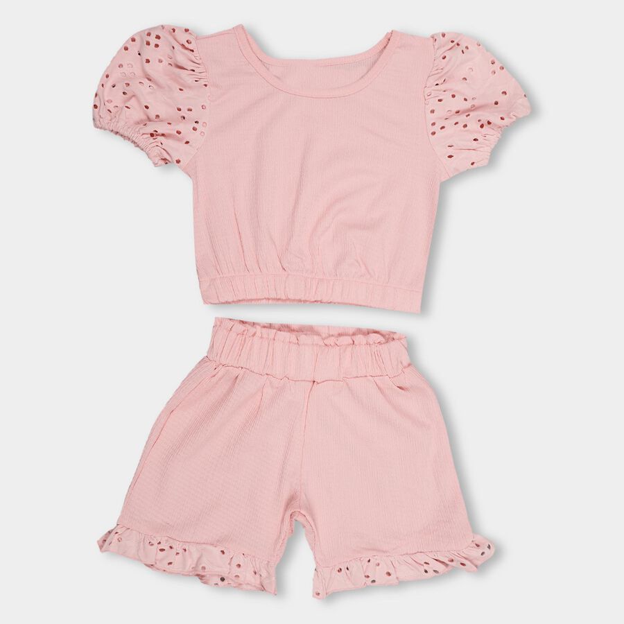 Girls' Short Set, Light Pink, large image number null