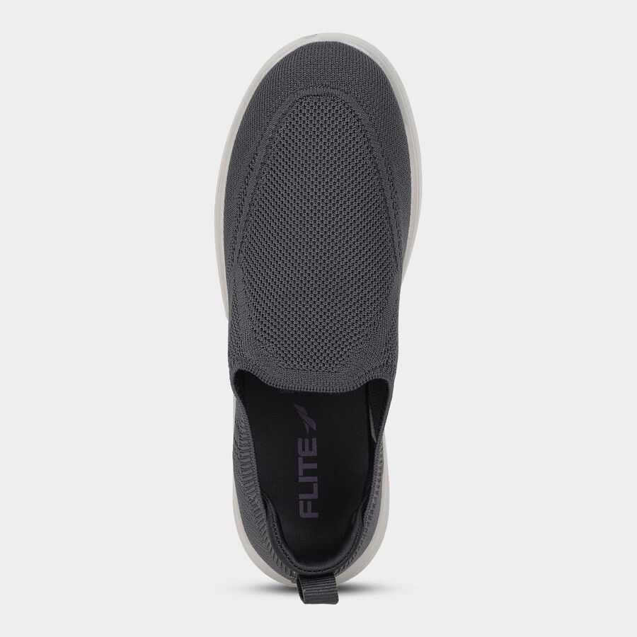 Men's Muted Charcoal Grey Slip-On Casual Shoes, ग्रे, large