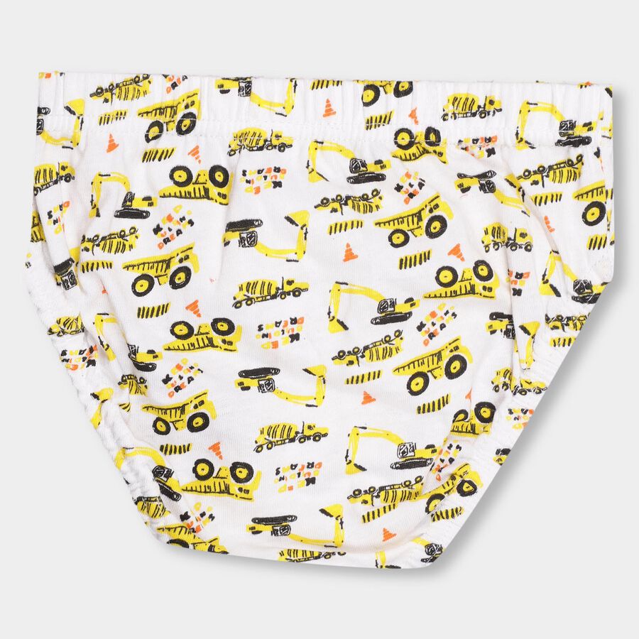 Boys' 100% Cotton V-Cut Briefs, White, large image number null