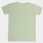 Boys' 100% Cotton Half Sleeves T-Shirt , हल्का हरा, small image number null