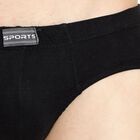 Men's 100% Cotton Briefs, Black, small