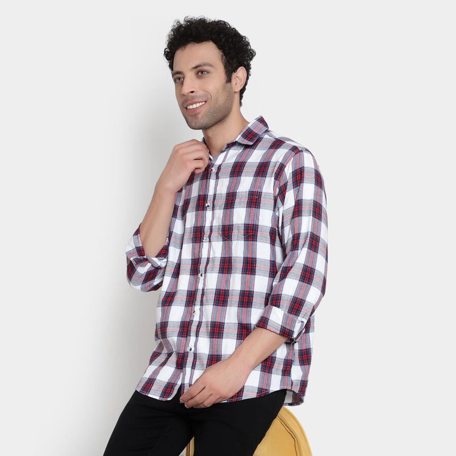 Checks Casual Shirt, Red, large image number null