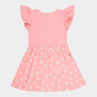 Girls Cotton Frock, Light Pink, small image number null