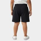 Boys Navy Blue Regular Fit Printed Bermuda Shorts, Navy Blue, small