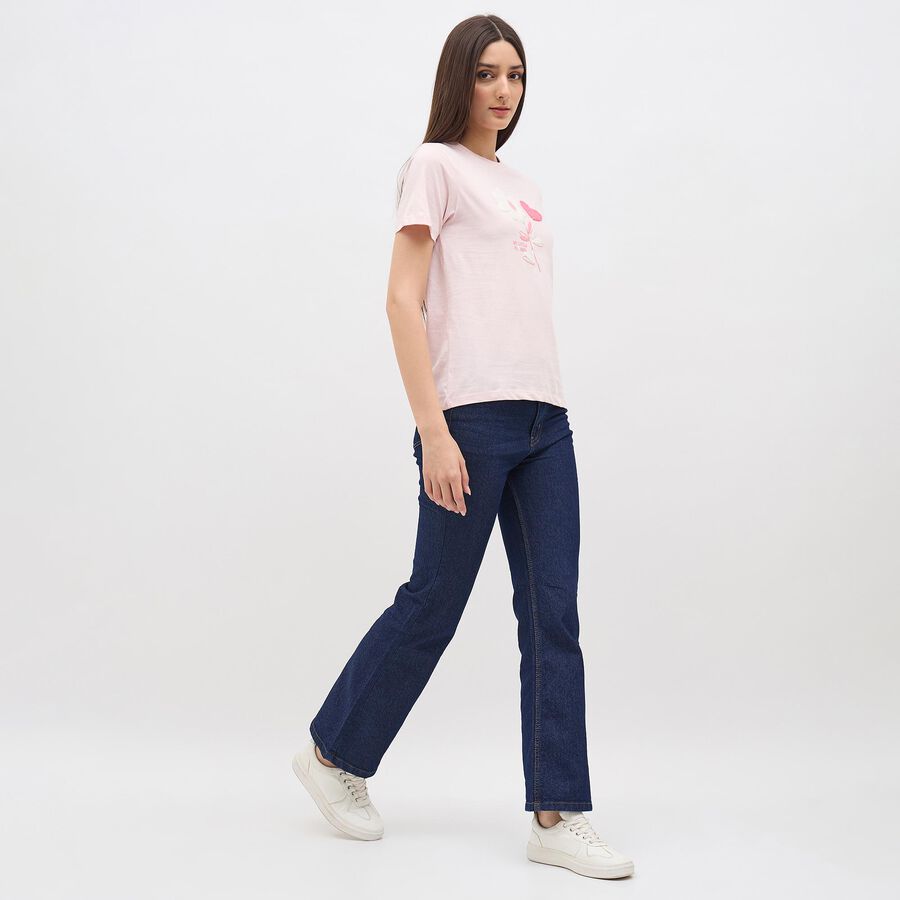 Women's Dark Indigo Blue Bootcut High-Rise Jeans, Dark Blue, large