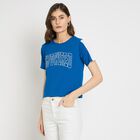 Ladies' Round Neck T-Shirt , Blue, small image number null