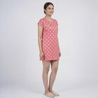 Women's Pink Sleeveless Casual Nighty, Pink, small