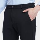 Men's Slim Fit Casual Trousers , नेवी ब्लू, small image number null