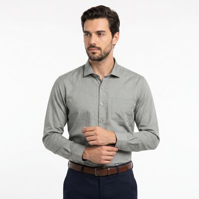 Men's Dark Grey Formal Shirt