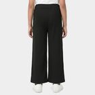 Girls Black Relaxed Fit Ribbed Palazzo Pyjama, Black, small