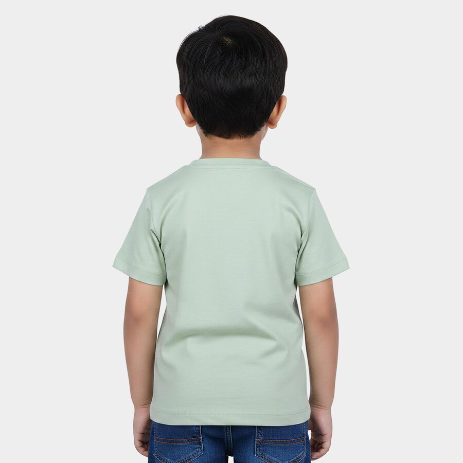 Boys' Half Sleeves T-Shirt, Light Green, large