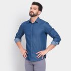 Men's 100% Cotton Casual Shirt , Light Blue, small