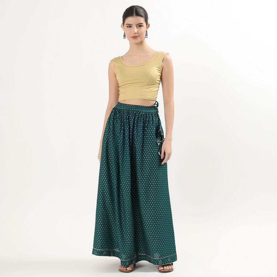 Ladies' Lehenga Skirt, Dark Green, large image number null