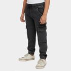 Boys' Dark Grey Regular Fit Cargo Jogger Trousers, Dark Grey, small