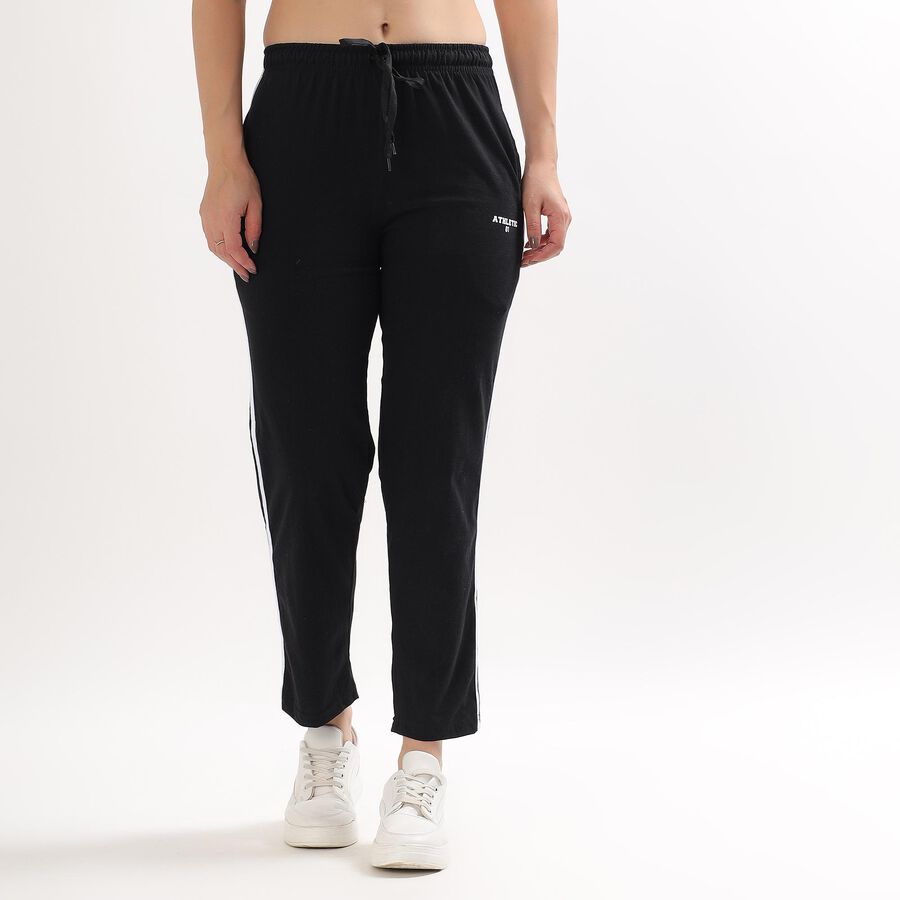 Ladies' Regular Track Pants , काला, large image number null