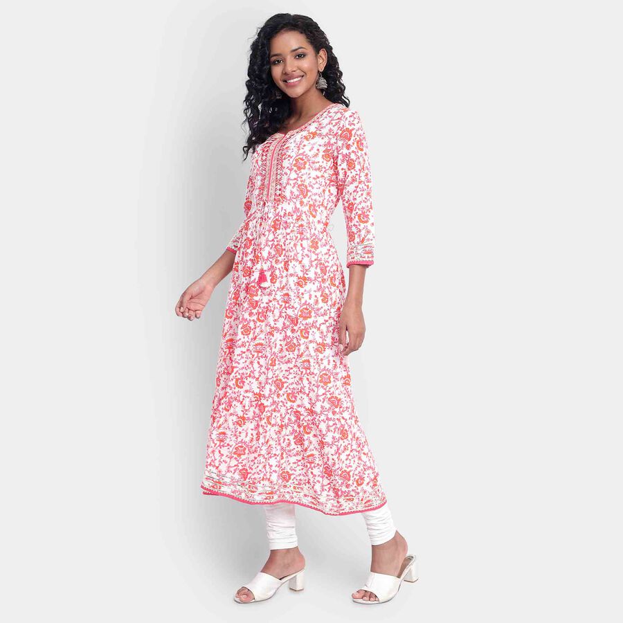 Embroidered Kurta, Off White, large image number null