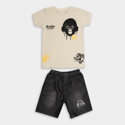 Boys' 100% Cotton Woven Baba Suit