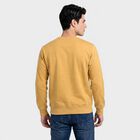 Men's Mustard Crew Neck Pullover Sweatshirt, Mustard, small